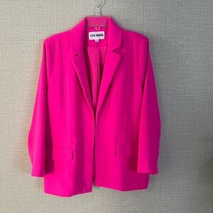 Steve Madden Hot Pink Payton Open Blazer/Jacket Size L. New.